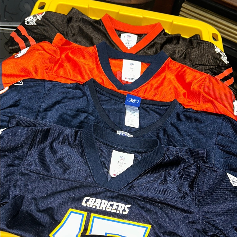 4 piece youth football jersey lot